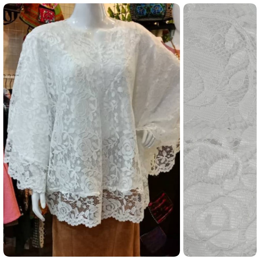 Blouse kelelawar brukat