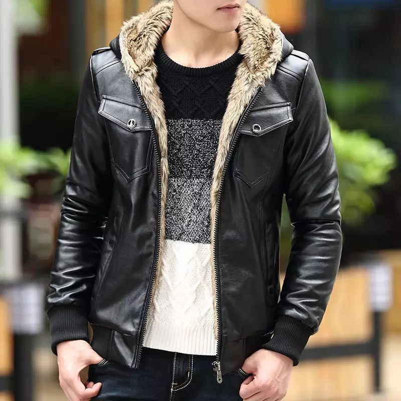 JAKET HOODIE KULIT DOMBA ASLI 100%-JAKET KULIT ORIGINAL-JAKET KULIT PRIA