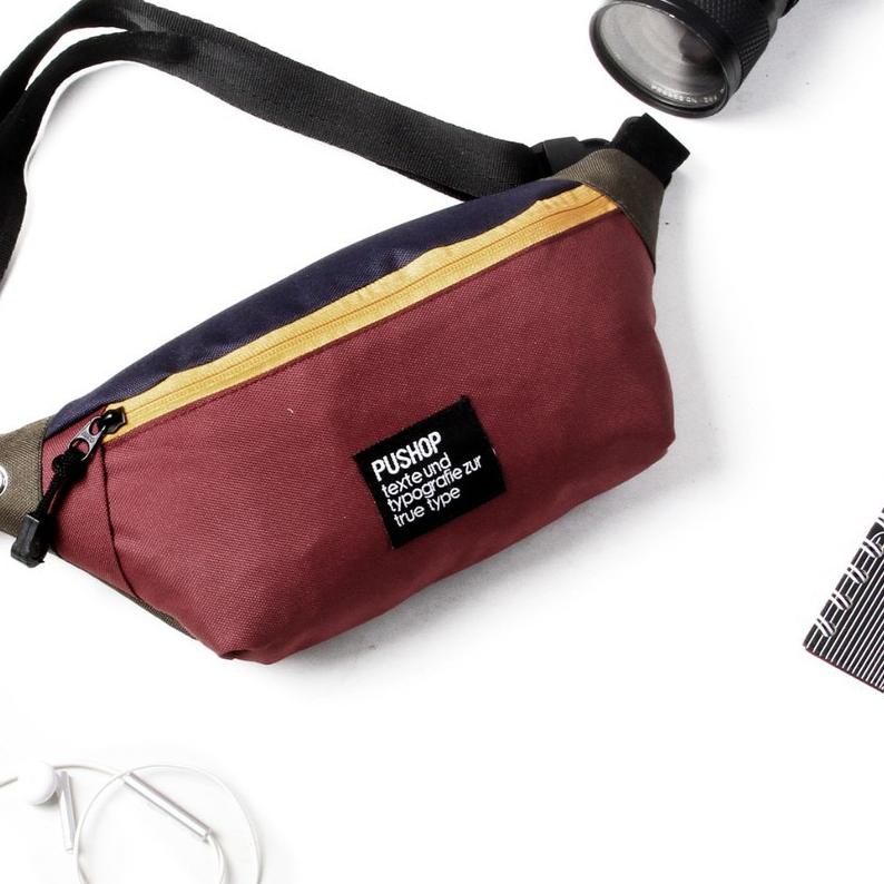 ✲ Waist Bag Tas Selempang Sling Pinggang Pria Wanita Cowok Cewek Waistbag Slingbag Branded Murah VSV