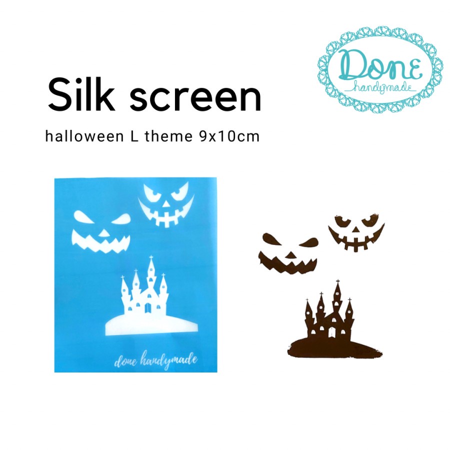 Halloween silk screen scrapbooking clay handmade decoupage journaling alat resin alat dekorasi resin art ss14