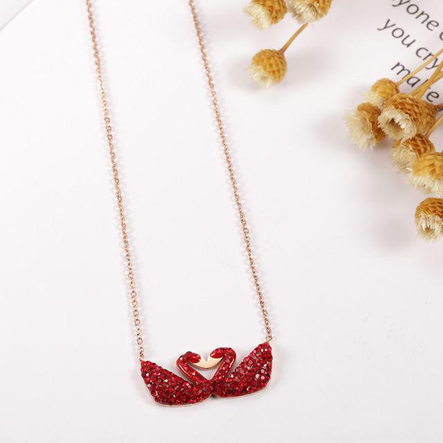 [ Bayar Ditempat ] Kalung Wanita Titanium Lapis Emas Asli Liontin swan angsa 2 / Kalung Titanium Wanita Asli / Accesories Wanita Kalung Titanium Anti Karat Selamanya