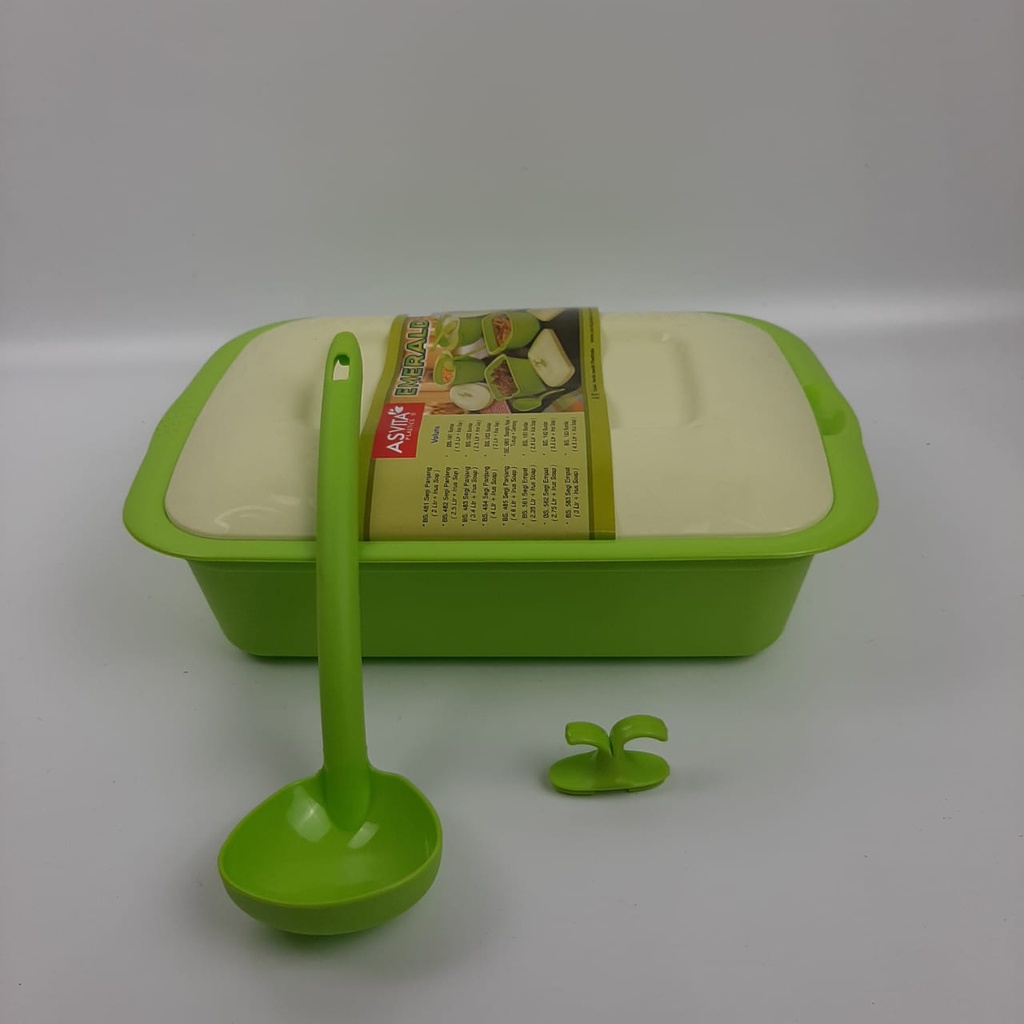 Asvita Basi Emerald Segi Panjang 3.4 Lt BS483 / Tempat Sayur