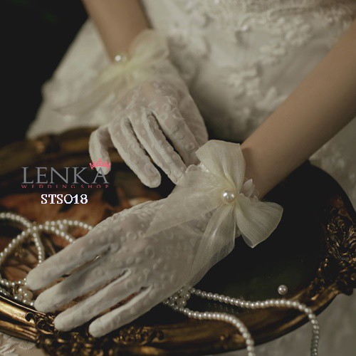 [LIMITED EDITION] SEMI TRANSPARAN BRIDAL GLOVES AKSESORIS PERNIKAHAN STS018