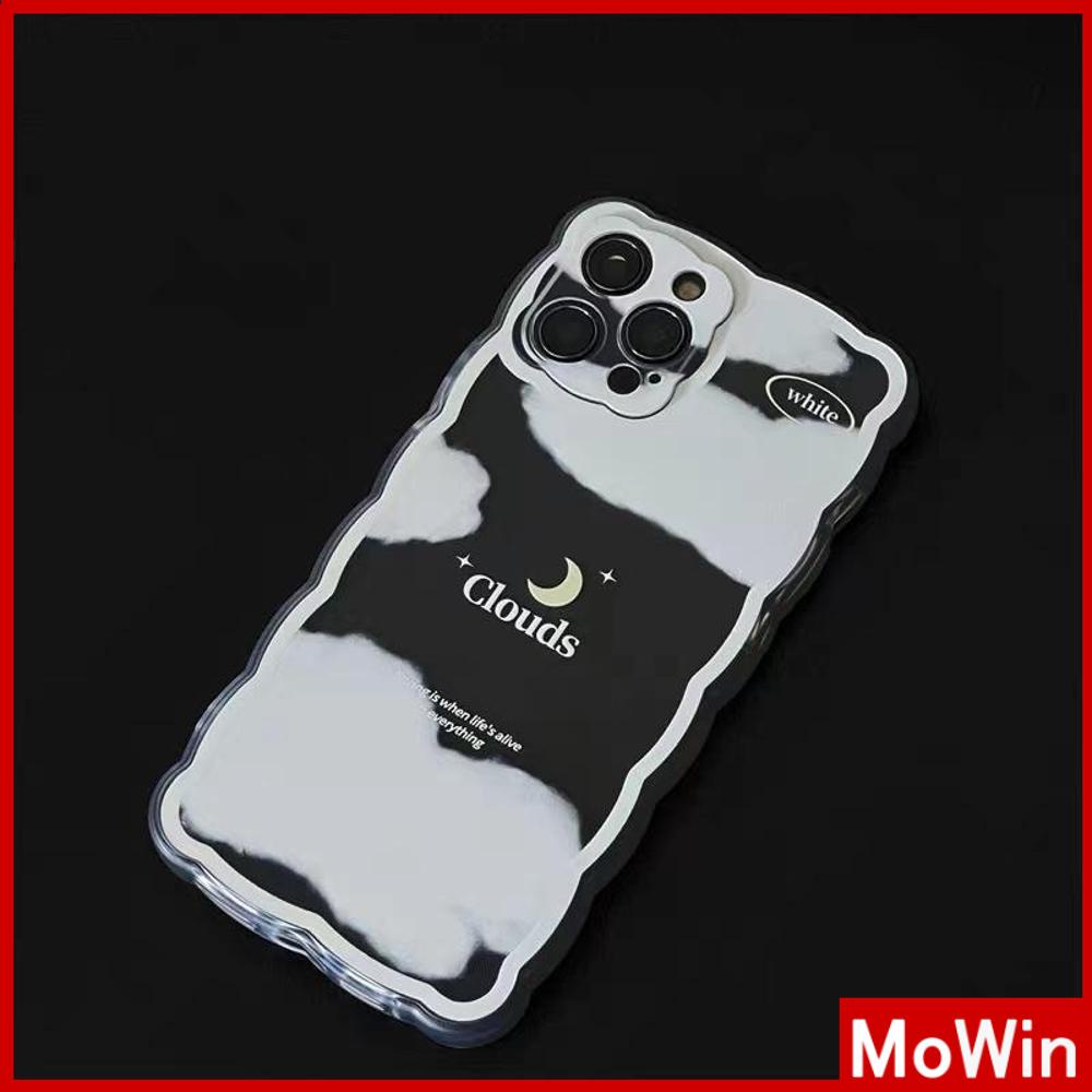 iPhone Case Silicone Soft Case TPU Clear Case Wave Non-Slip Camera Full Coverage Protection Shockproof Moon Cloud For iPhone 13 Pro Max iPhone 12 Pro Max iPhone 11 iPhone 7 Plus