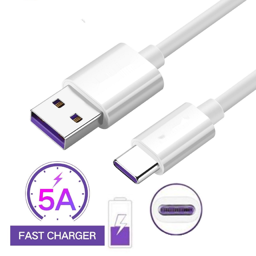 [p &amp; T] 5A Kabel Data / Charger Fast Charging USB Type-C untuk Android