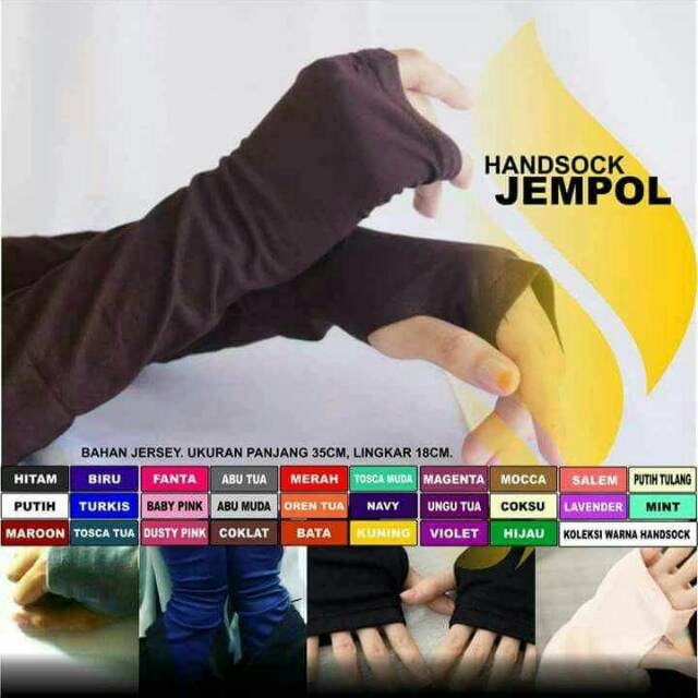 Handsock Jempol /Handsock Wanita/ Manset Tangan /handsock  jempol polos/ sarung tangan wanita