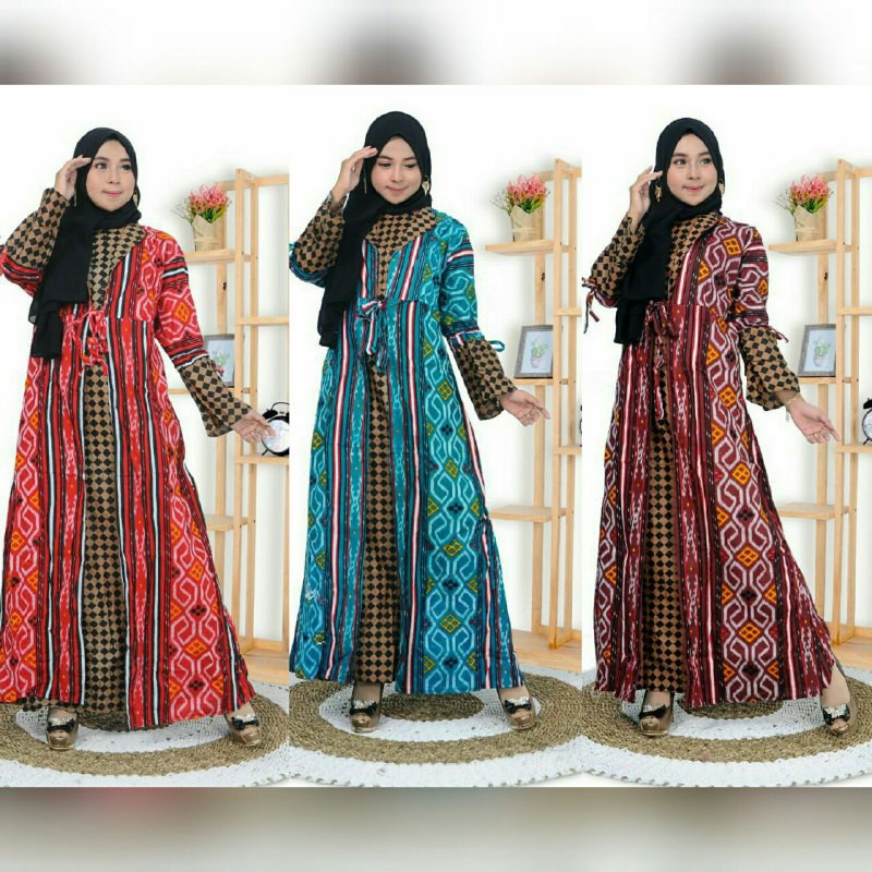 GAMIS BATIK PEKALONGAN GAMIS JAZZY MODEL KEKINIAN