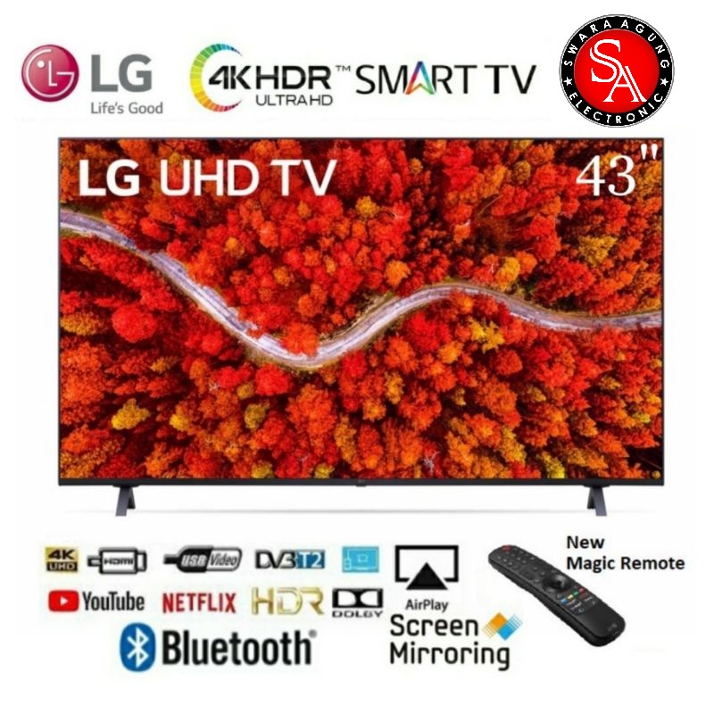 Led UHD Smart TV 43 Inch LG Type: 43UQ8000 (Khusus Daerah Medan)