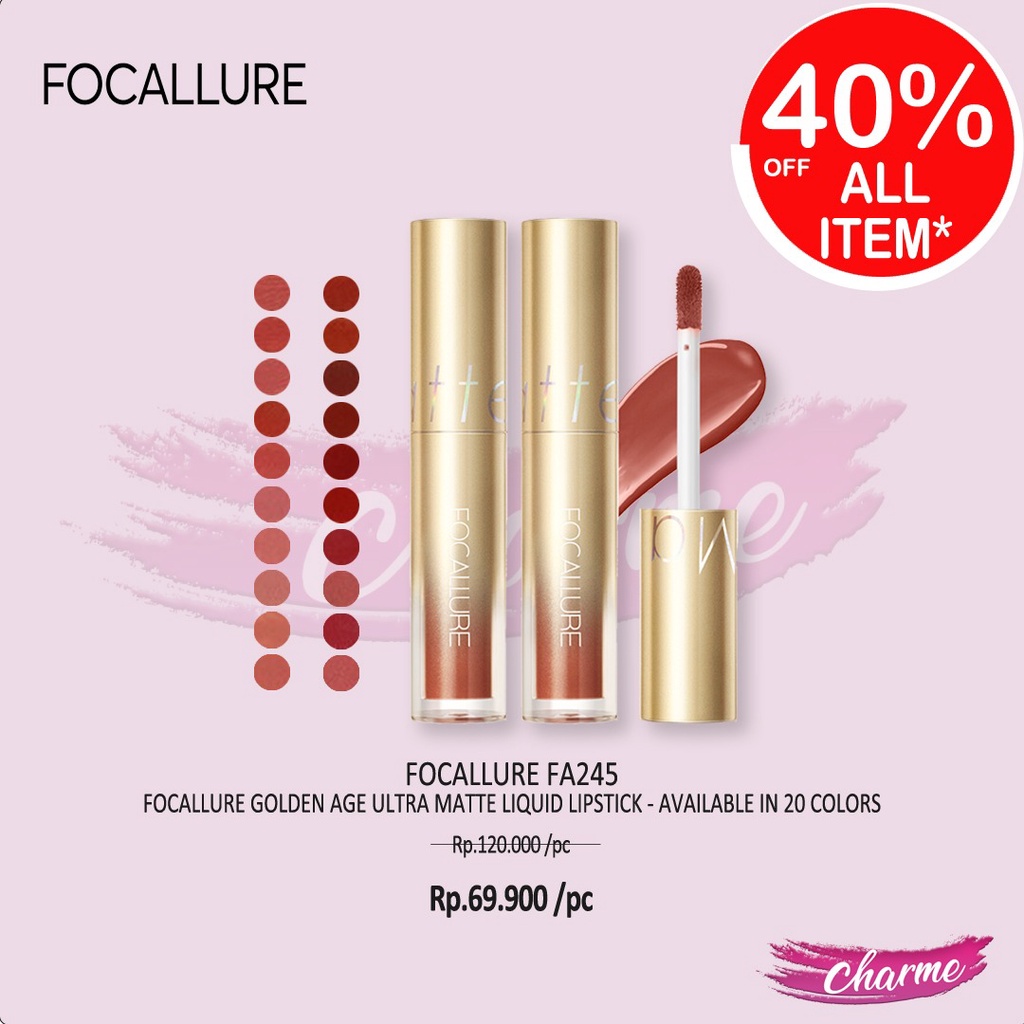 (READY &amp; ORI) Focallure Ultra Matte Liquid Lipstick FA245 FA 245