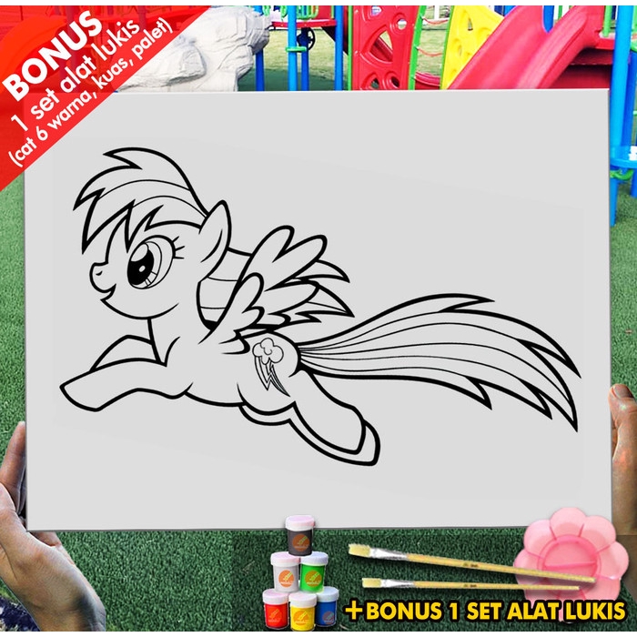 

Kanvas Lukis Anak Istana Little Pony 30x40 cm MEL1197 Mewarnai Coloring