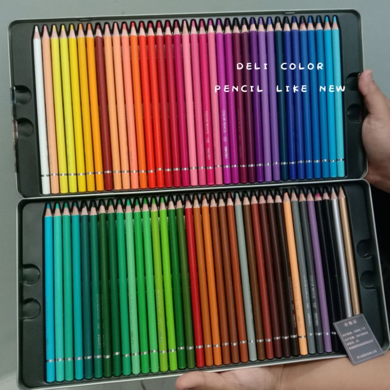 Jual DELI COLOR PENCIL 72 COLOR LIKE NEW | COLOR PENCIL ARTIST | Shopee ...