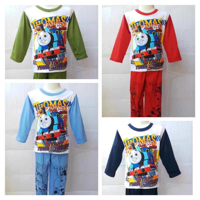 Setelan piyama baju tidur anak laki laki thomas 1-8th