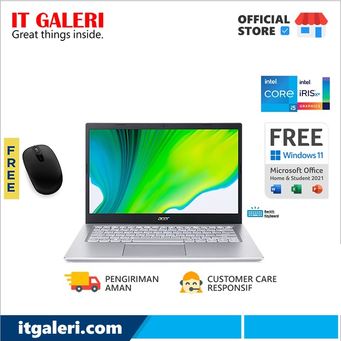 ACER ASPIRE A514-54-55WZ NX.A28SN.007 CI5-1135G7/8GB/512GB/FHD/WIN11+OHS2021/SILVER