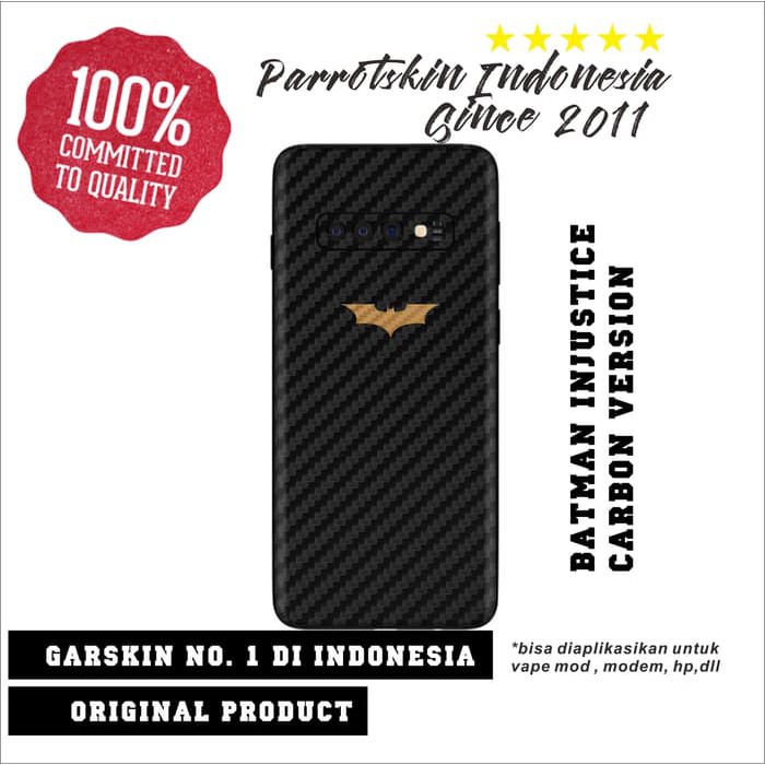 Garskin Carbon Samsung Galaxy S10+ Plus Batman Injustice for back case