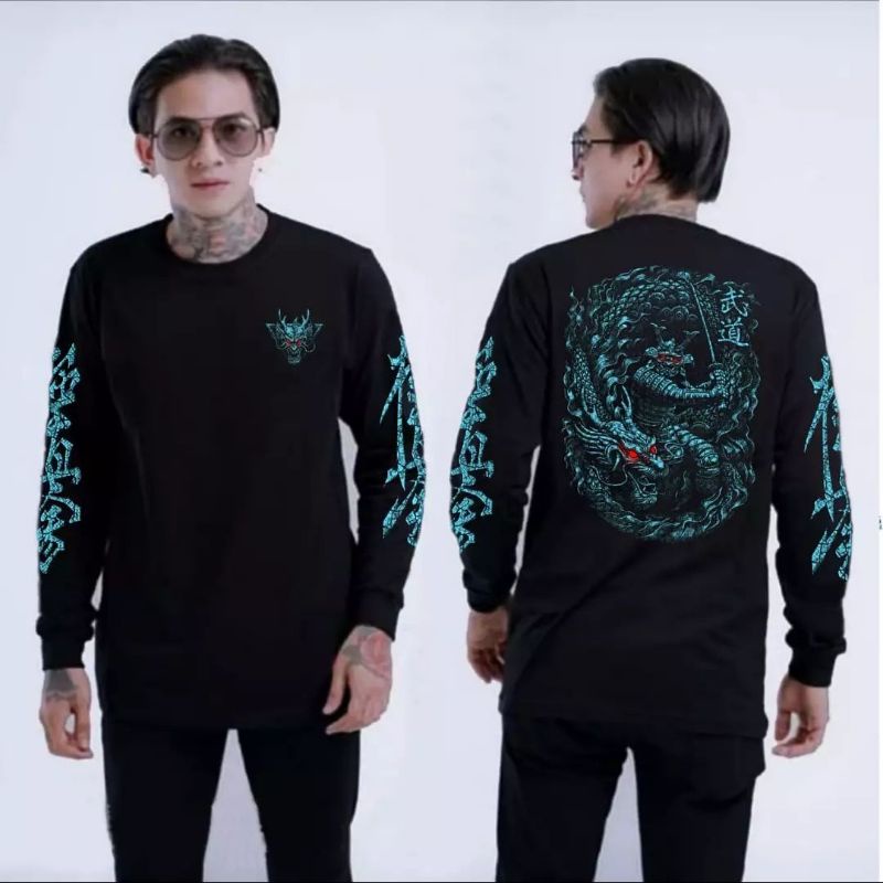 kaus store Kaos keren/ baju kaos/ atasan pria/ kaos distro/ kaos  pria murah SAMURAI DRAGON