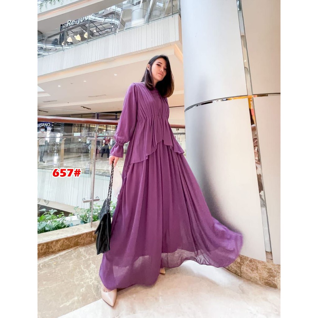 657# Dress gamis fashion wanita / dress panjang muslim fashion