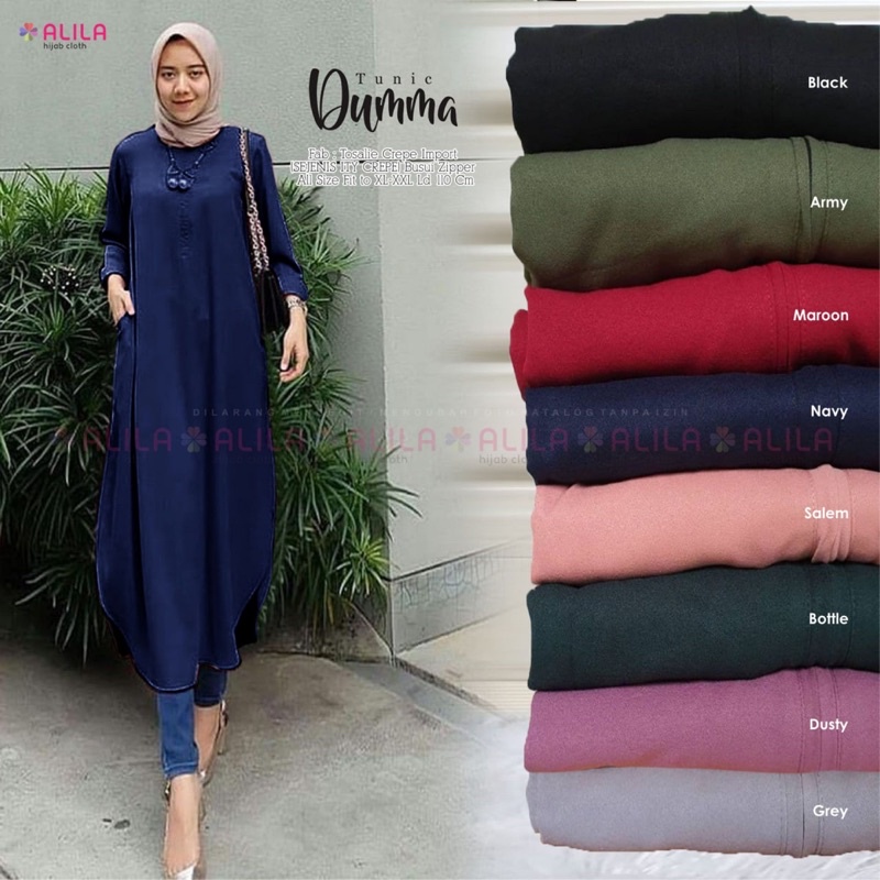 DUMMA LONG TUNIK BY ALILA HIJAB SOLO