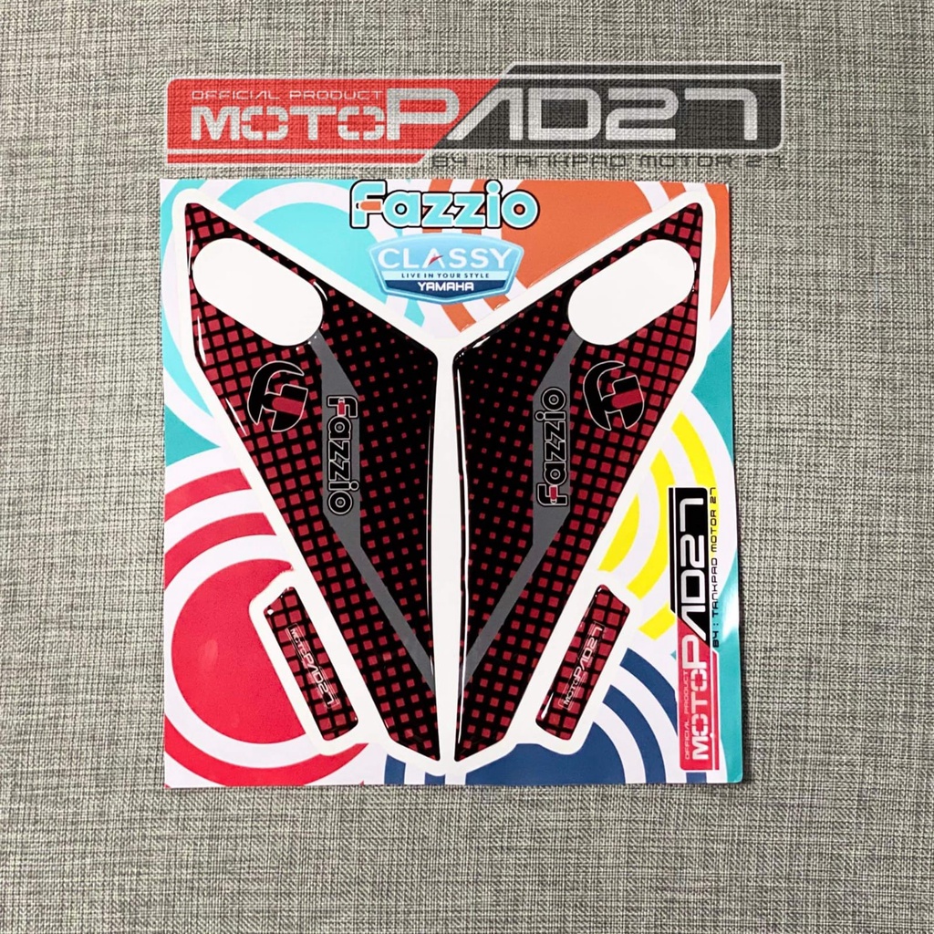 motopad27 stiker footstep yamaha fazzio bahan resin timbul premium