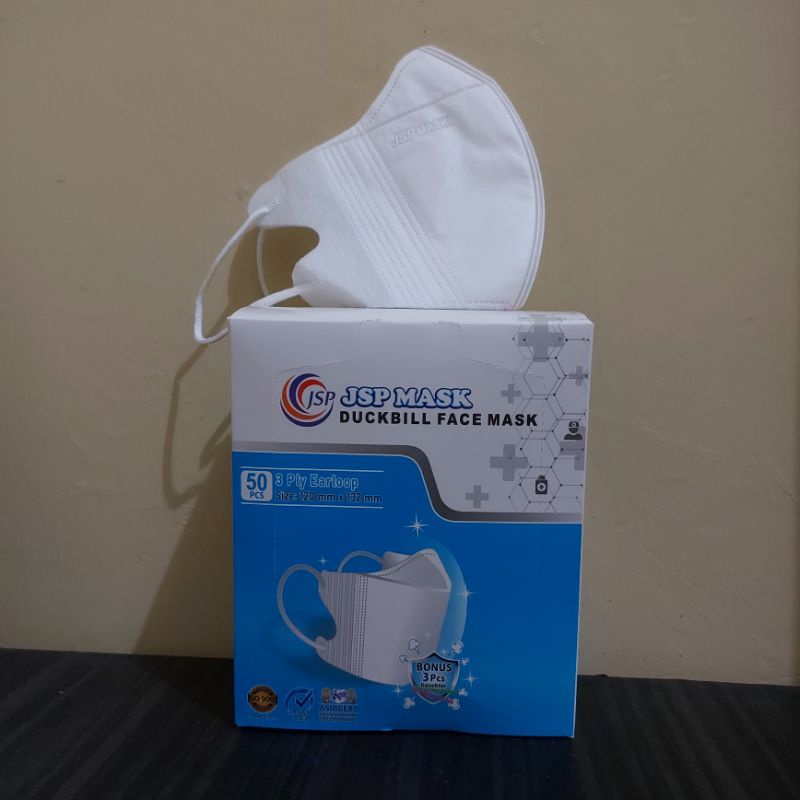 Masker Duckbill Isi 50pcs Warna Putih JSP