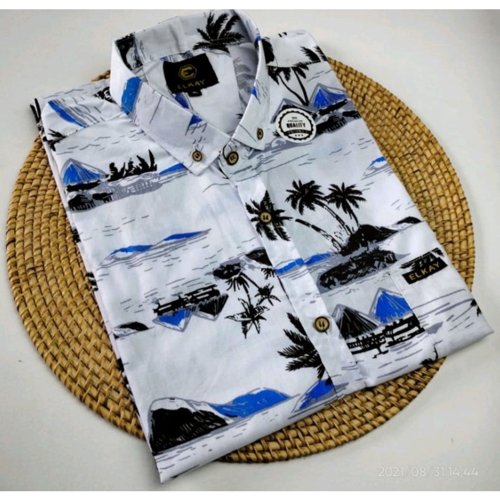 Kemeja Pantai Pria / Kemeja Pantai Lengan Pendek / Kemeja Full printing /Kemeja Pria Lengan Pendek