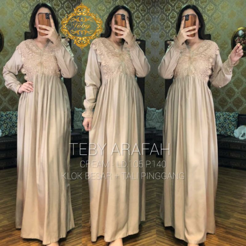 Daster Arab TEBY ARAFAH Long Dress Rayon Gamis Rayon