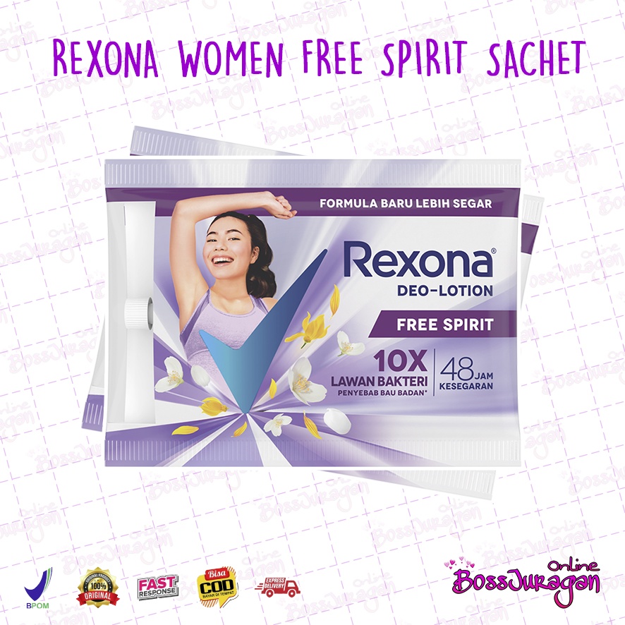 (BOSS) (Sachet) REXONA Men Deo Lotion Ice Cool | REXONA FREE SPIRIT 11,25gr