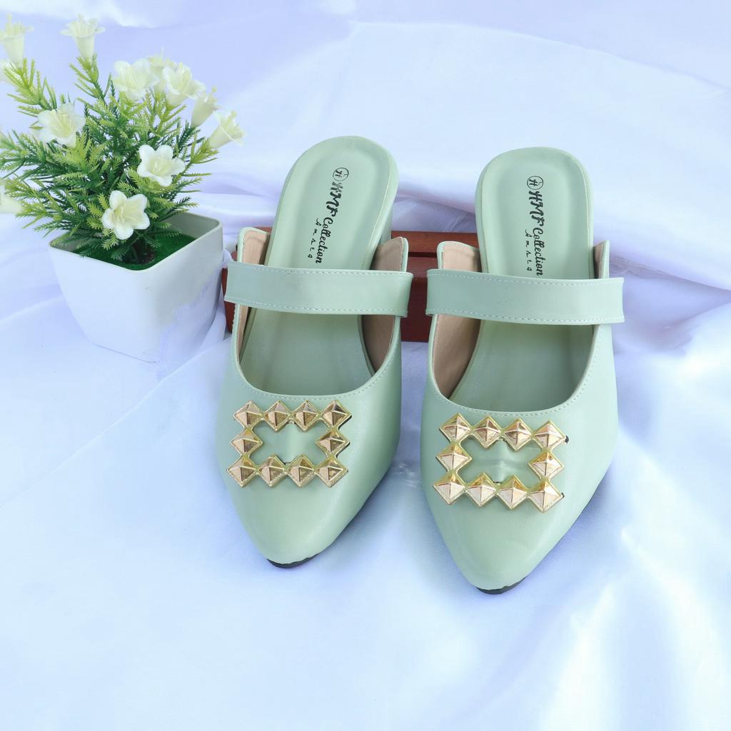 HMF Cynit Heels Mules Wanita RD15