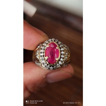 BATU NATURAL RUBY TANZANIA ( KODE 003 ) + MEMO