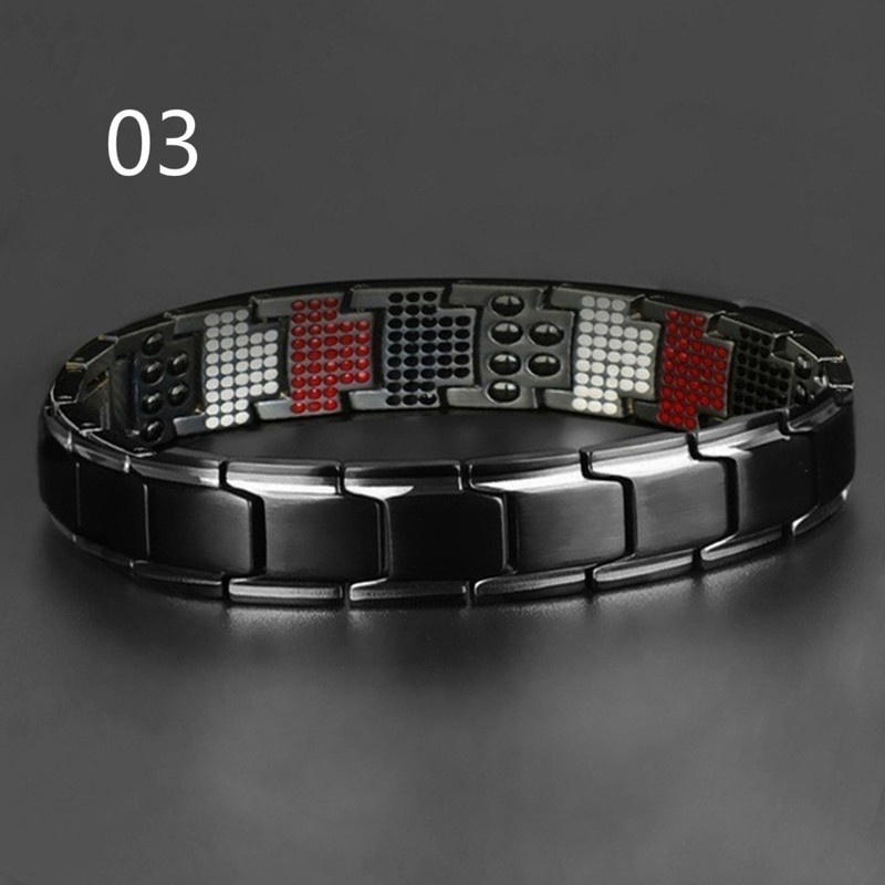 Gelang Magnet Removable Warna Gold Silver Untuk Pria