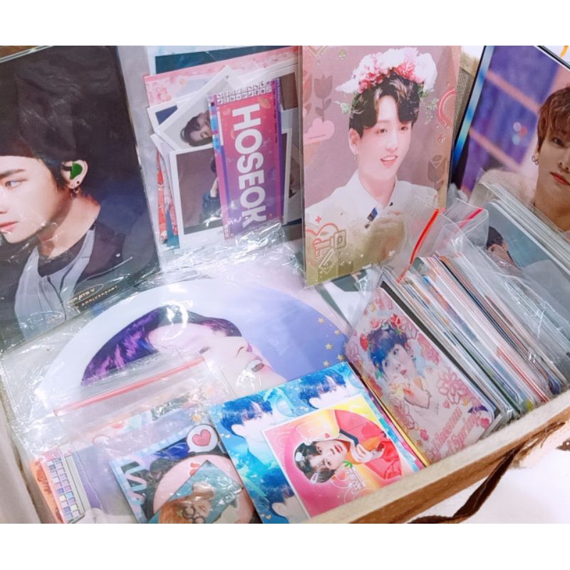 Pritilan Korea BTS Import Freebies Gift Paket Set Photocard Sticker Banner Postcard Unofficial