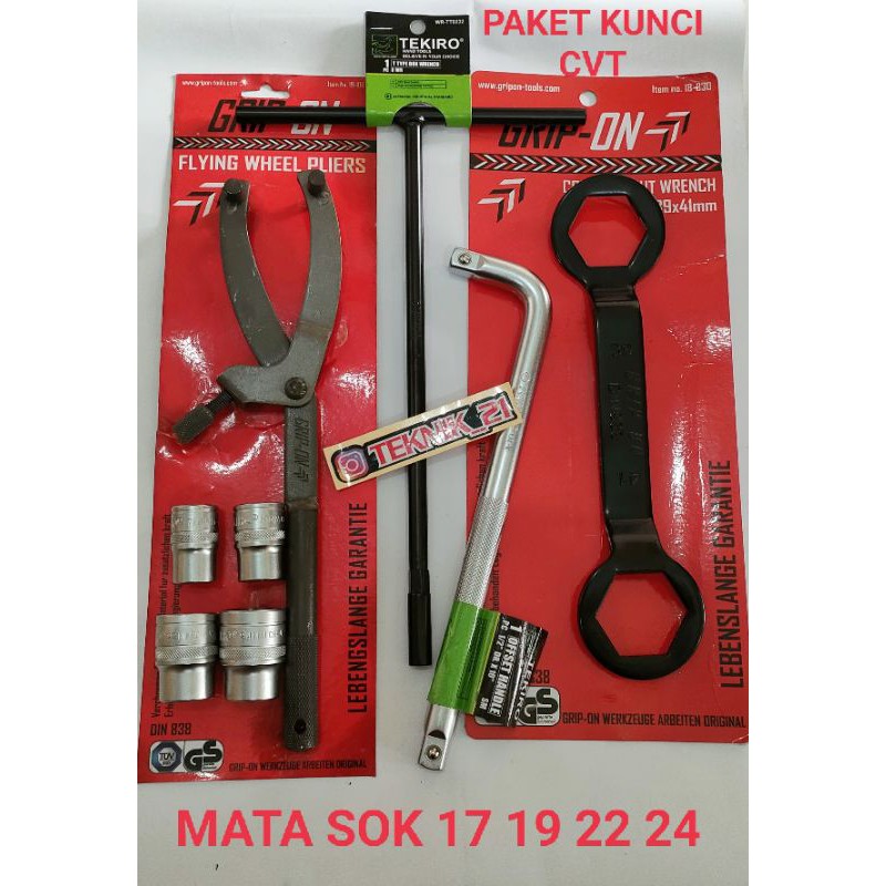 PAKET KUNCI CVT HONDA DAN YAMAHA ALAT BONGKAR CVT KUNCI CVT GRIP ON TRAKER CVT GRIP ON PAKET TRAKER