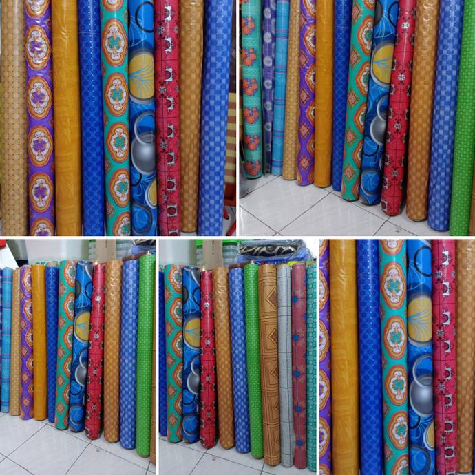 Karpet meteran / taplak meja plastik meteran motif
