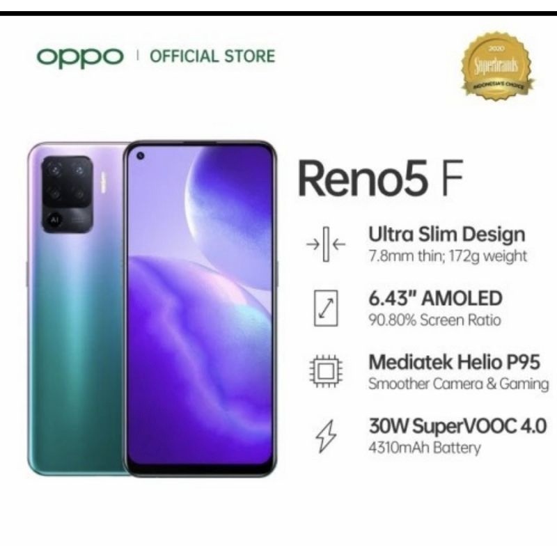 OPPO RENO 5F bekas minus