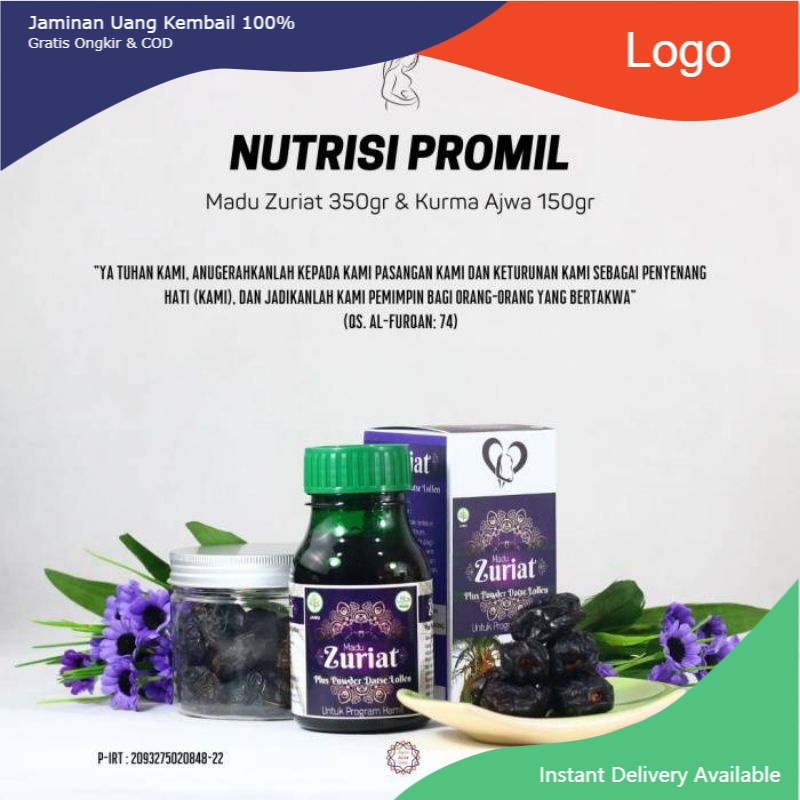 

DSM HEALTHY - NUTRISI PROMIL MADU ZURIAT 350 gr & KURMA AJWA 150 gr