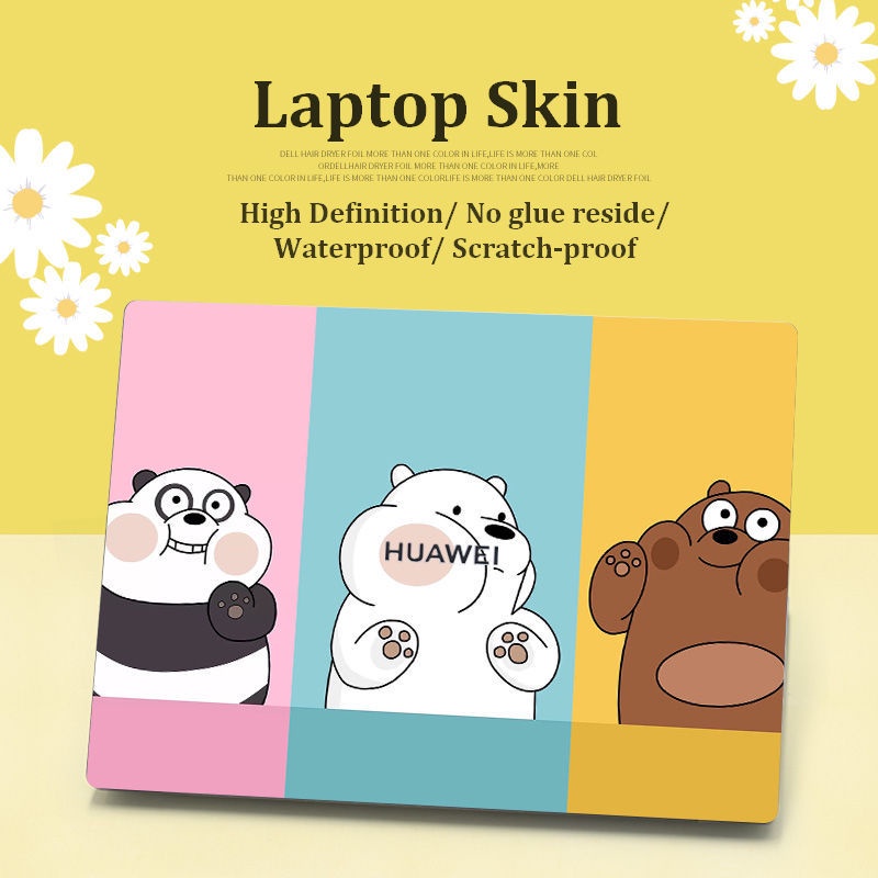 Stiker Pelindung Laptop HUAWEI Matebook D14 / D15 ABC 3 Sisi Anti Debu Motif Kartun