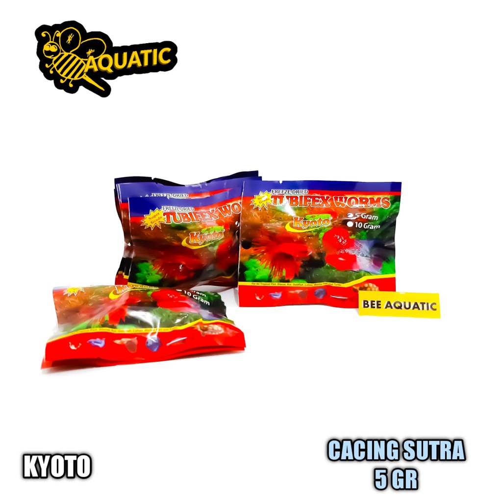 Makanan Ikan Cacing Sutra Kering Tubifex/ Kyoto Sutra 5 Gram