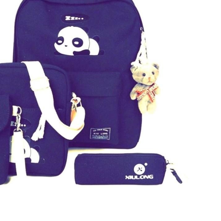 ◄ Twenty Bag 4in1 - Tas Ransel Wanita Backpack Murah Tas Ransel Sekolah Panda 4in1 Korean Style Mura