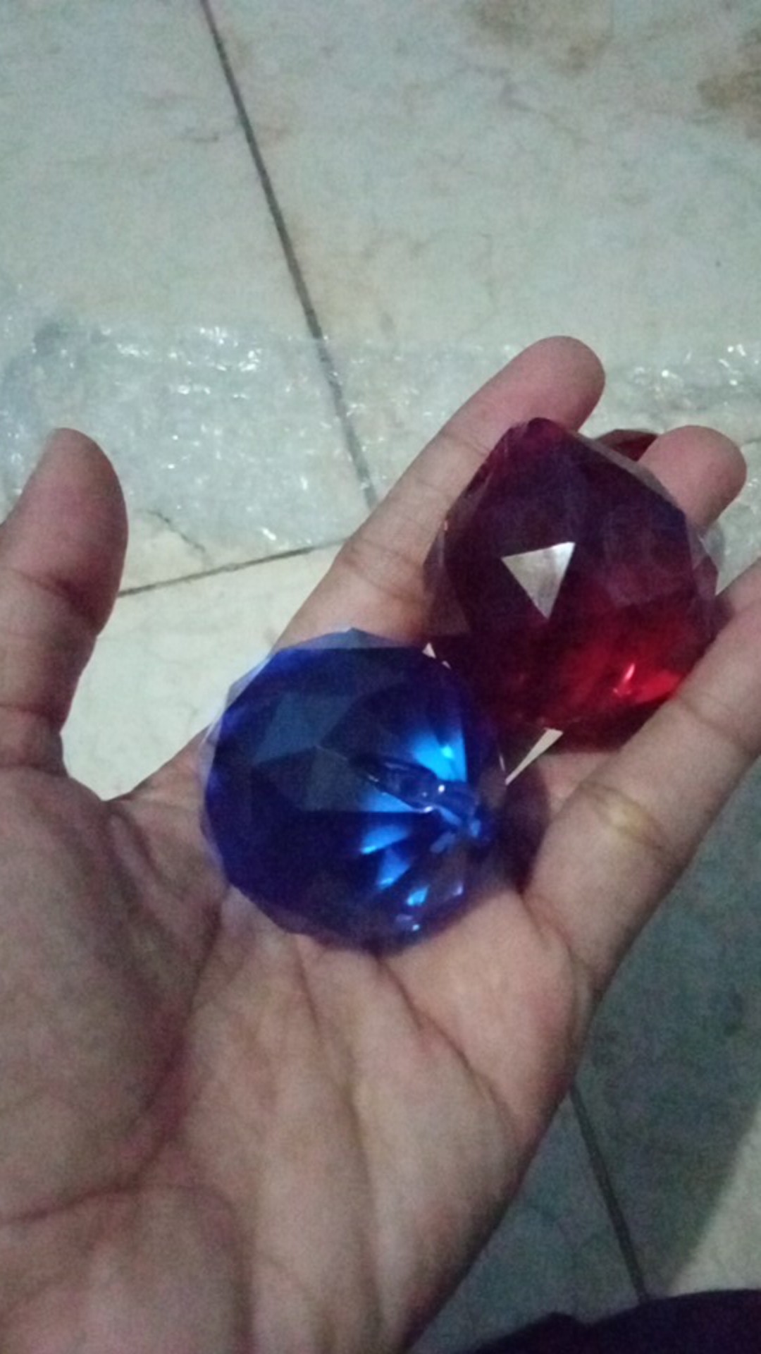 Aksesoris Kristal Lampu Hias Lilin Chandelier Baso Bakso Bola 40 Mm Bening Ungu Pink Hitam Kuning