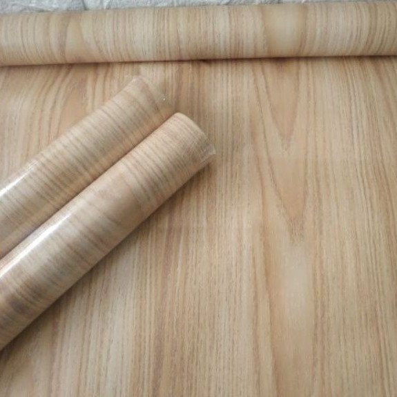 Wallpaper Dinding Kayu Sticker Dinding Kayu Coklat Muda