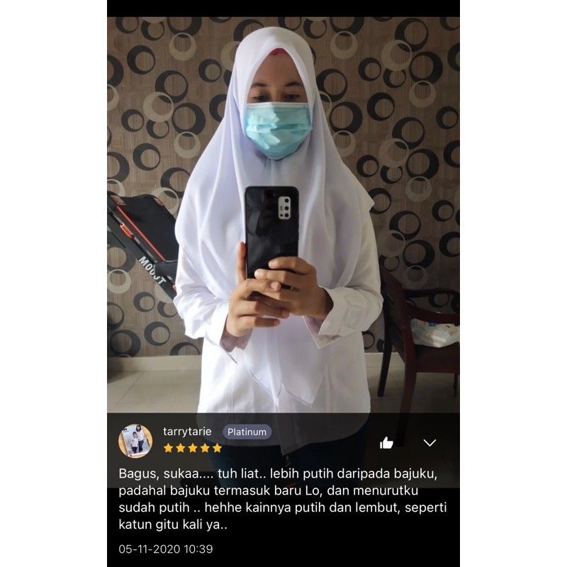 Jilbab UMAMA BASIC VOAL  Original Scarf Jilbab Hijab Kerudung sekolah segiempat seragam kerja polos-6