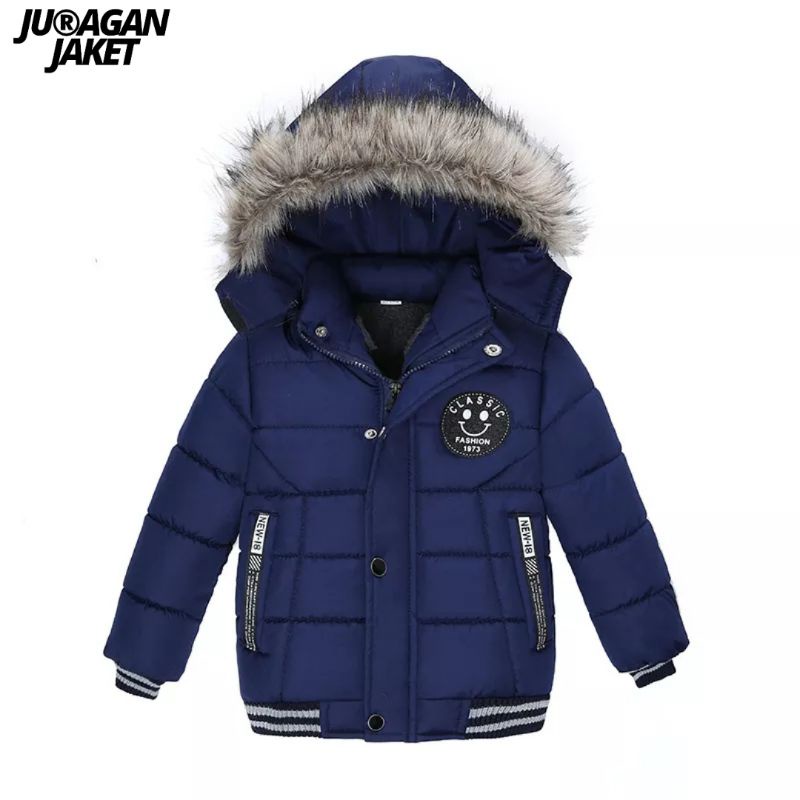 Jaket winter anak laki-laki/perempuan bulu tebal hangat new trend 01