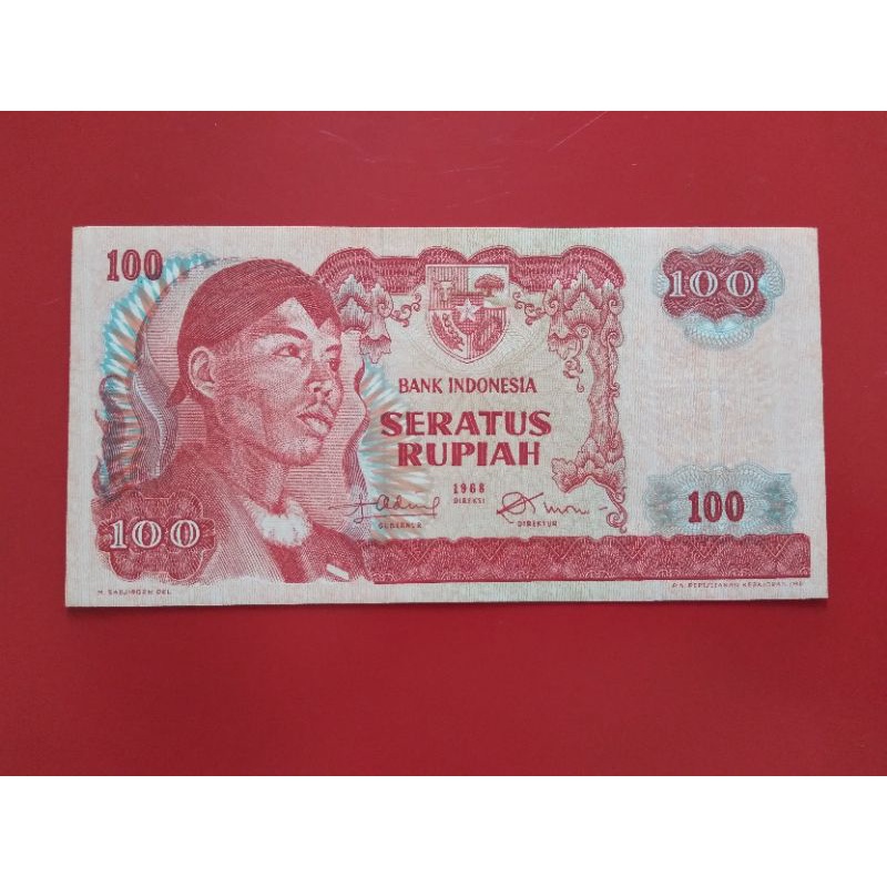 Uang Kertas Kuno 100 rupiah Seri Pak Sudirman