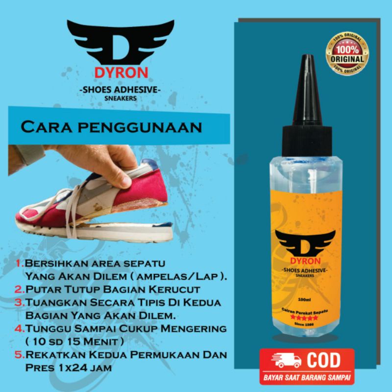 LEM SEPATU SNEAKERS [BENING|TRANSPARAN GLUE] ORIGINAL DYRON 100ML