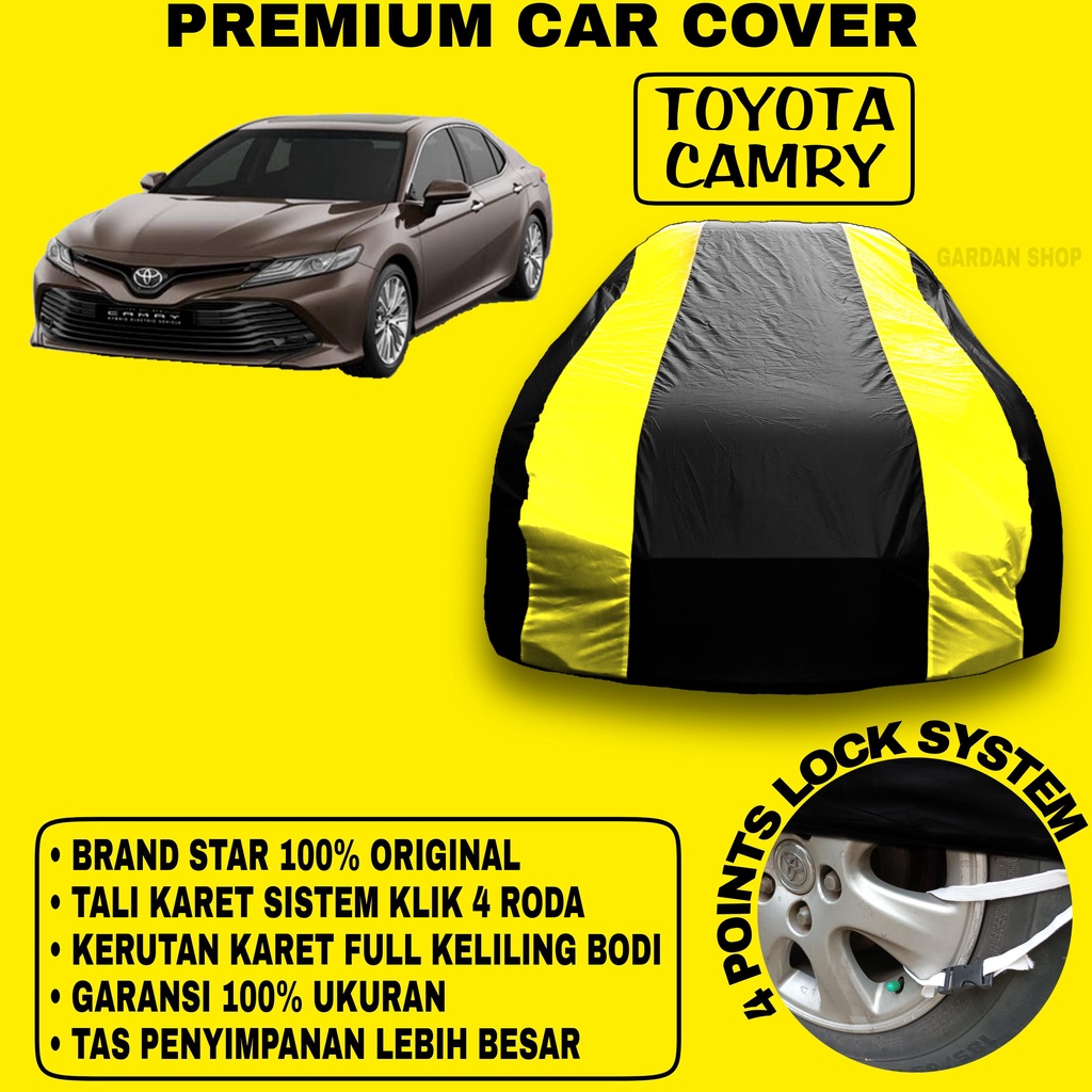 Body Cover TOYOTA CAMRY Sarung Strip KUNING Penutup Pelindung Bodi Mobil Toyota Camry PREMIUM