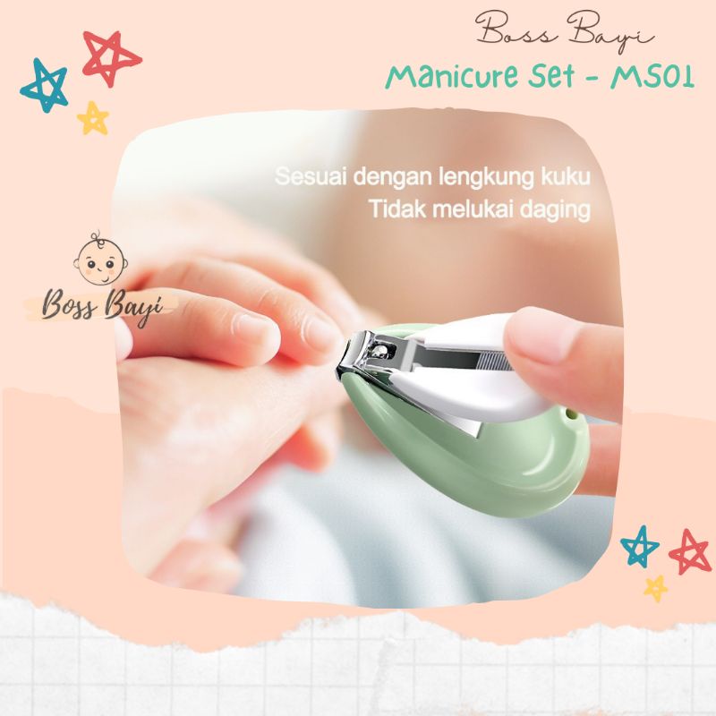 BOSS BAYI - Manicure Set MS01 / Set Gunting Kuku Bayi