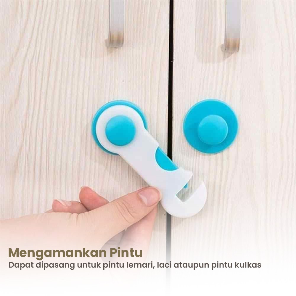 Pengaman Pintu Lemari dan Laci Safety Lock Rack