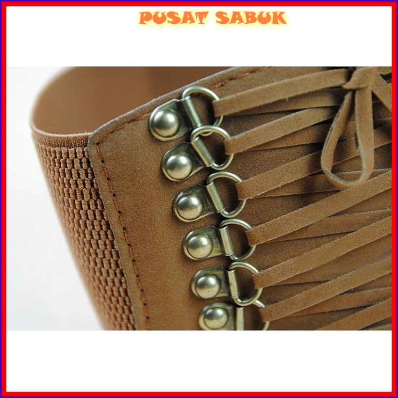 Belt Ikat Pinggang Gesper Lebar Wanita Sabuk Cewek Korea Obi Fashion Gasper Grosir Murah Jumbo besar Hitam Karet Elastis Kekinian Cantik kulit Women Praktis Modis Mewah Pingang gemuk langsing