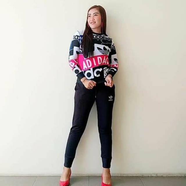 BAJU SENAM MURAH SXB ADIDAS HAPPENED LONGSLEVE AND JOGGER