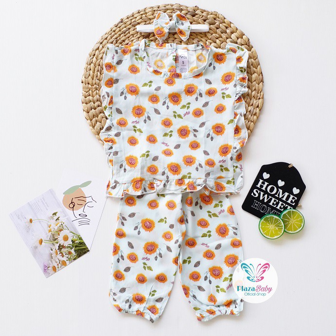 Plazababyku MX KEISYA RAYON SETELAN BANDO setelan bayi motif bunga yang lucu free headband