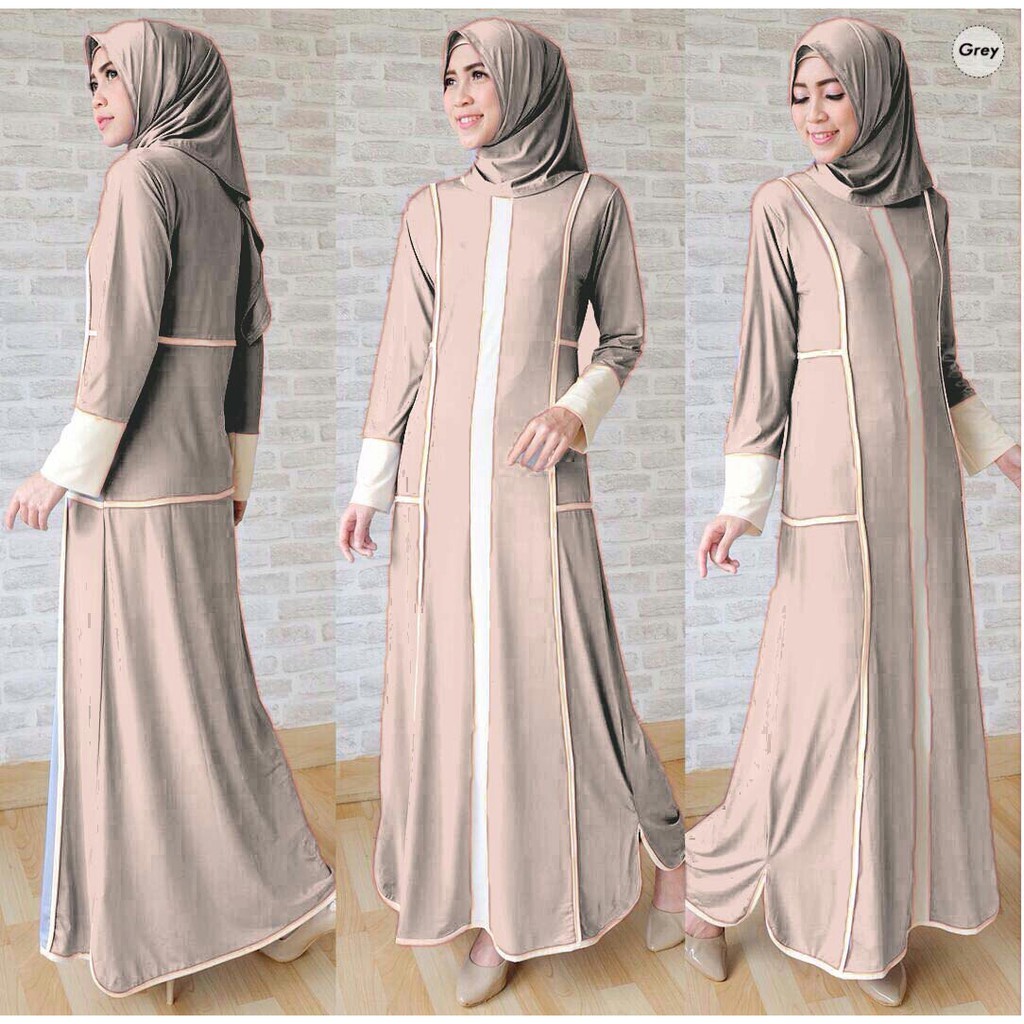 [Harper NI] Maxi Wanita Jersey Cream